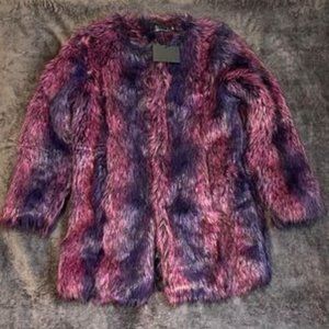 Story Of Lola Neon Vibes Faux Fur Coat